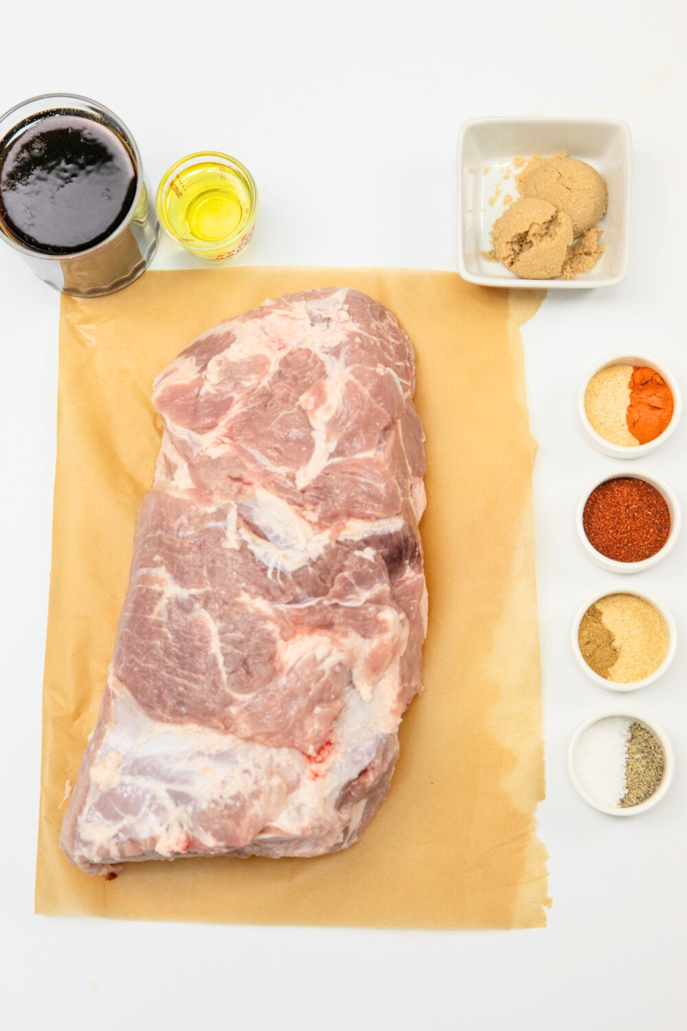 Ingredients to make perfect crock pot pulled pork.
