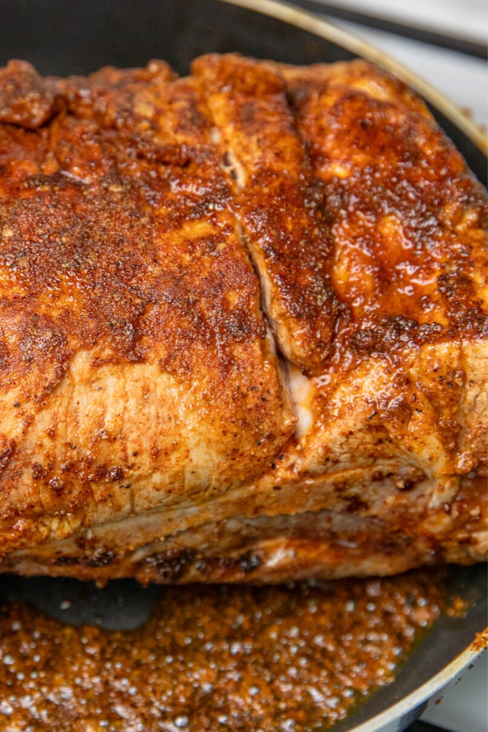 Seared pork shoulder butt roast.