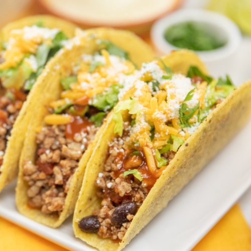 Tasty ground pork tacos