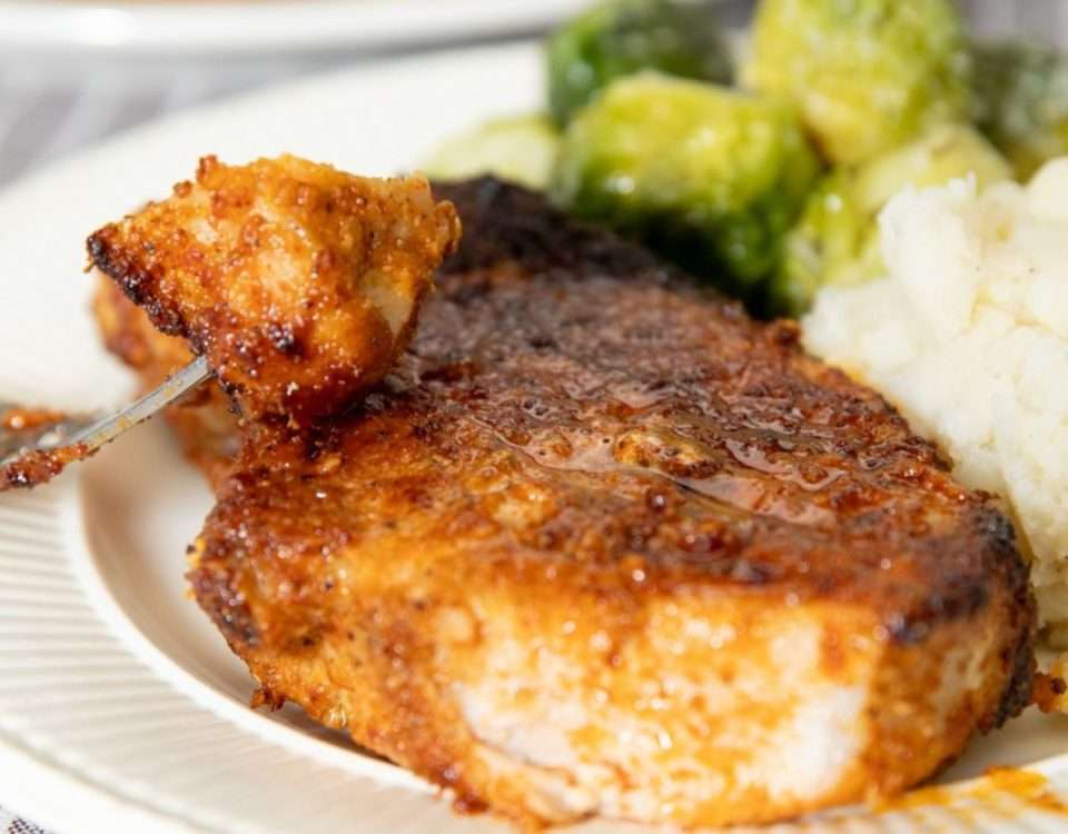 How to prevent dry pork chops by cooking in an air fryer.